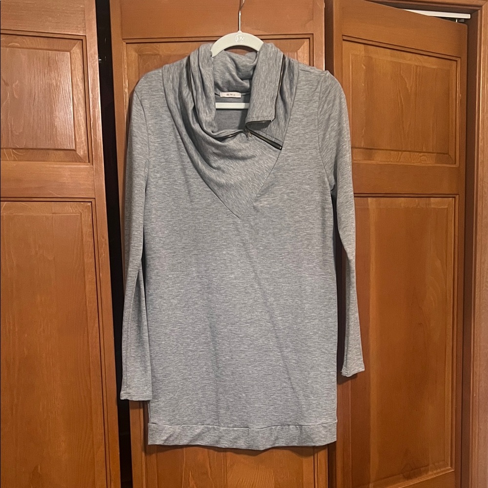 Gray Cowl Neck Sweater